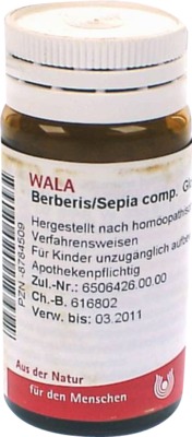 WALA Berberis/Sepia comp. Globuli 20 g Globuli