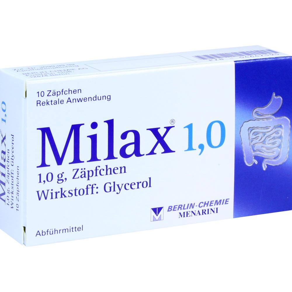 Milax 1,0 10 St Suppositorien
