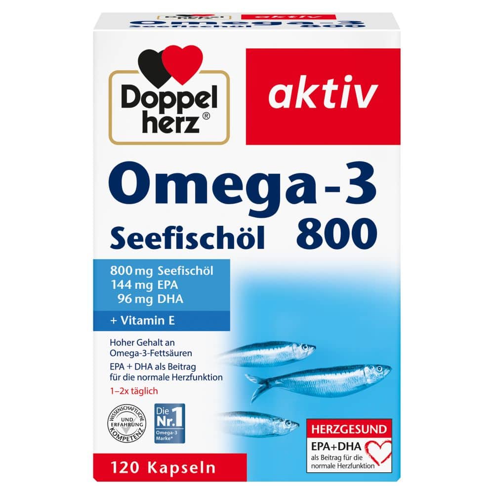 Doppelherz aktiv Omega-3 800 Seefischöl 120 St Kapseln