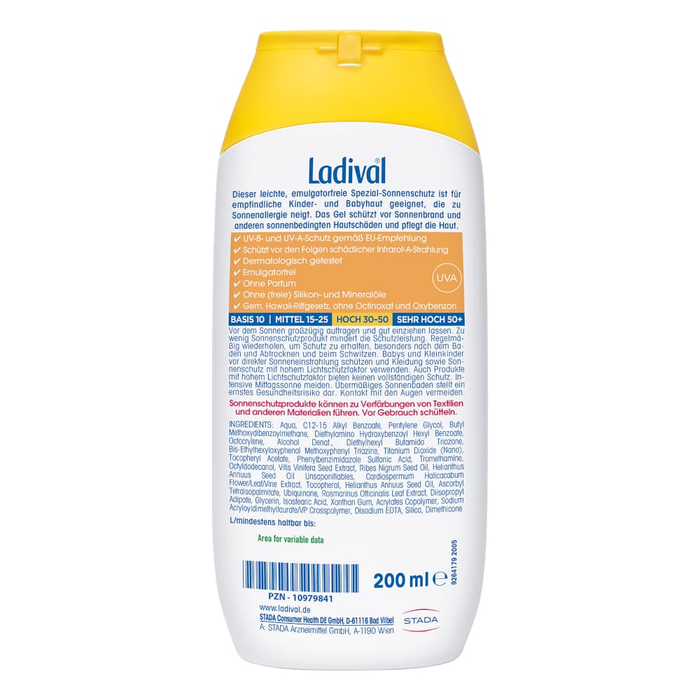 Ladival Kinder allergische Haut Gel LSF 30 200 ml Gel