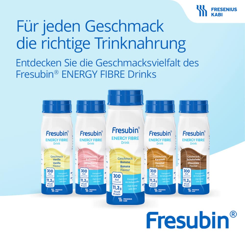 Fresubin Energy Fibre Trinknahrung Vanille 4X200 ml Lösung