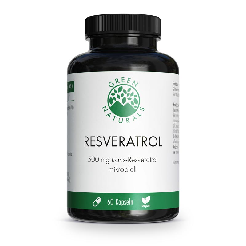 GREEN NATURALS RESVERATROL 500mg trans-Resveratrol 60 St Kapseln