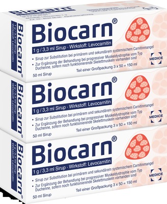 Biocarn Sirup 50 ml bei Carnitinmangel - stärkt das Herz 3X50 ml Sirup