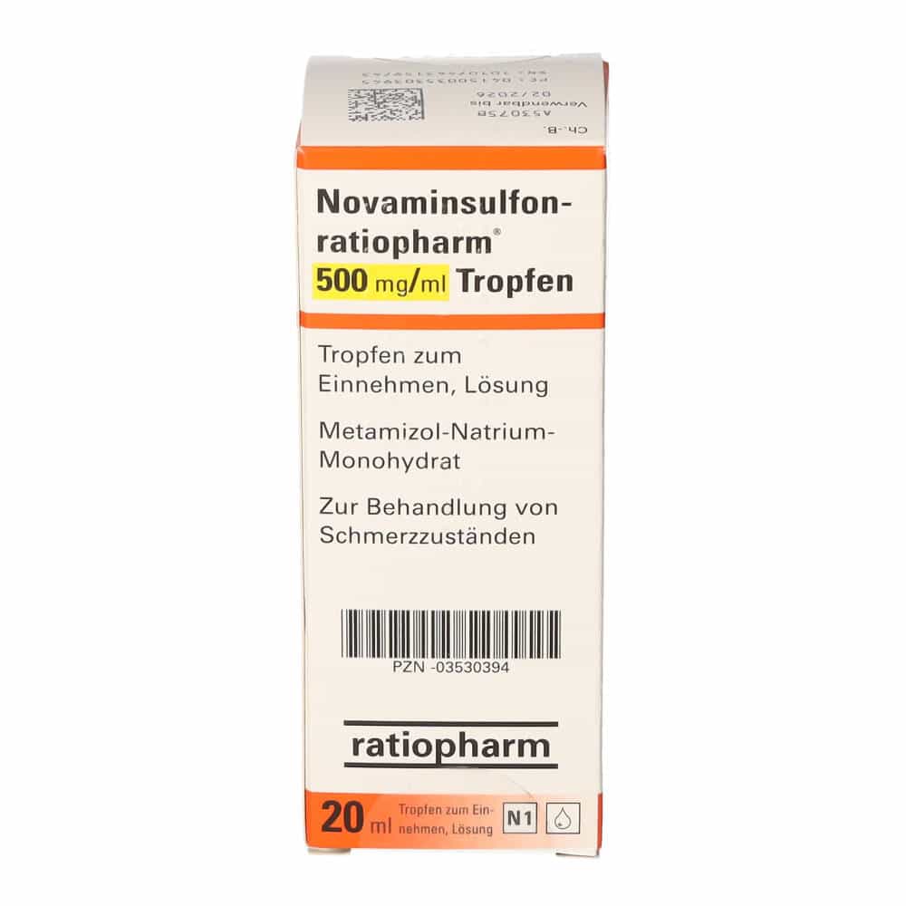 Novaminsulfon-ratiopharm 500mg/ml 20 ml Tropfen zum Einnehmen