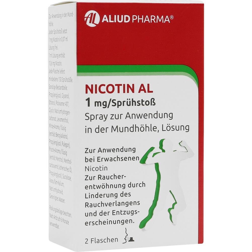 NICOTIN AL 1 mg / Sprühstoß zur Rauchentwöhnung 2 St Spray