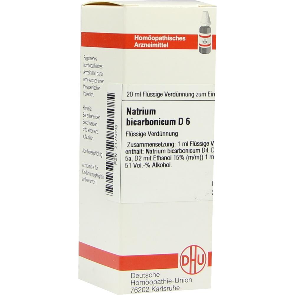 NATRIUM BICARBONICUM D 6 Dilution 20 ml Dilution