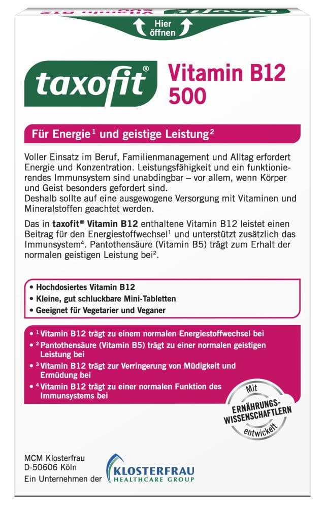 taxofit Vitamin B12 500  30 St Tabletten
