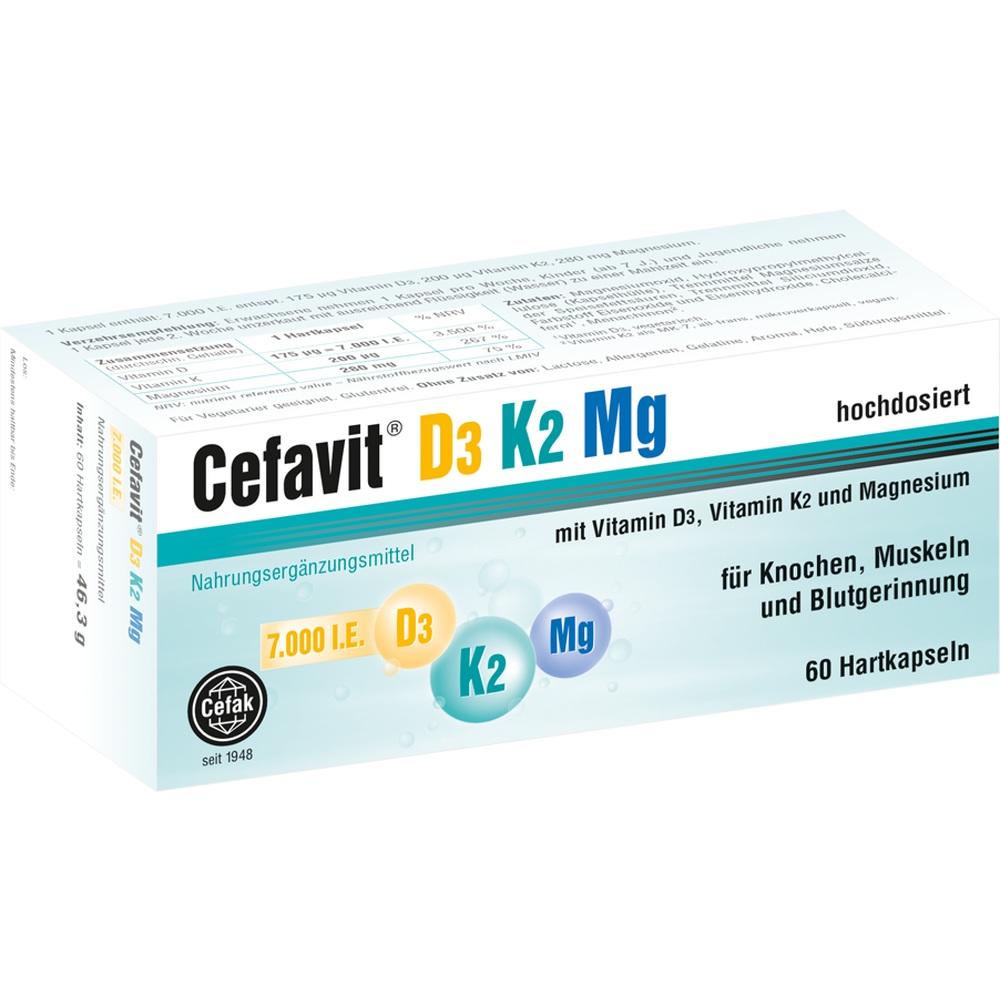 Cefavit D3 K2 Mg 7.000 I.E. 60 St Hartkapseln