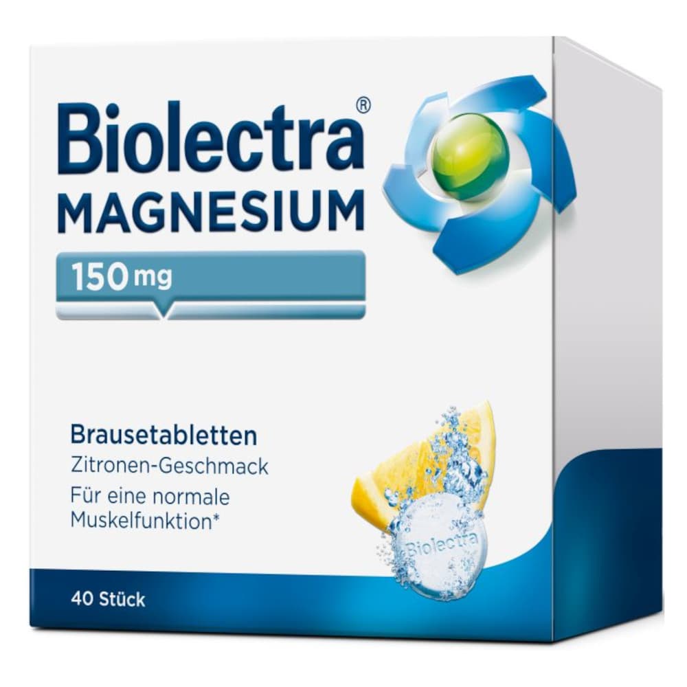Biolectra MAGNESIUM 150mg Zitrone 40 St Brausetabletten