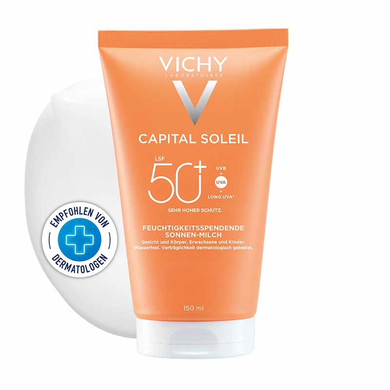 VICHY CAPITAL SOLEIL FEUCHTIGKEITSSPENDENDE SONNEN-MILCH LSF 50+ 150 ml Milch