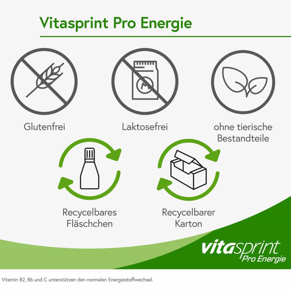 vitasprint Pro Energie Trinkfläschchen 8 St Trinkampullen