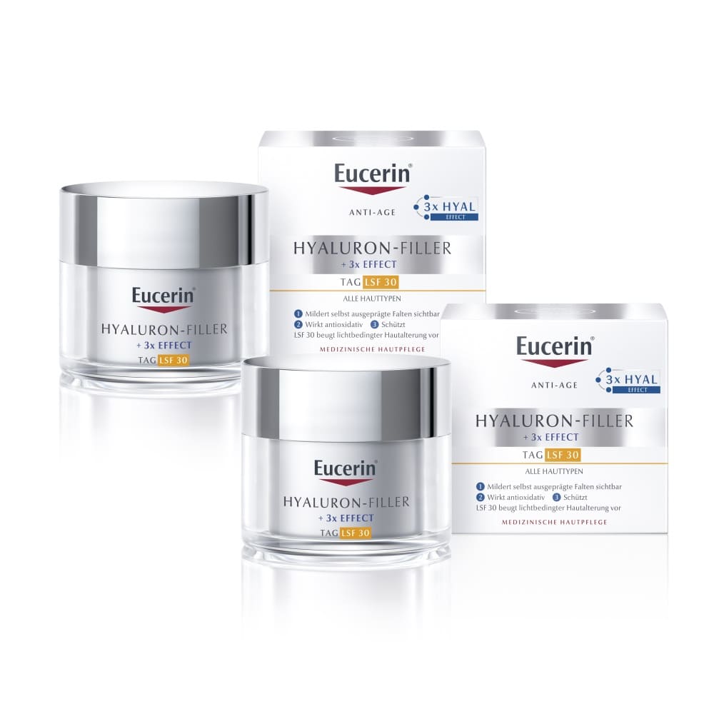 Eucerin Anti Age HYALURONFILLER Tagescreme LSF 30 Doppelpack  2X50 ml Creme