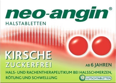 neo-angin HALSTABLETTEN KIRSCHE ZUCKERFREI 12 St Lutschtabletten