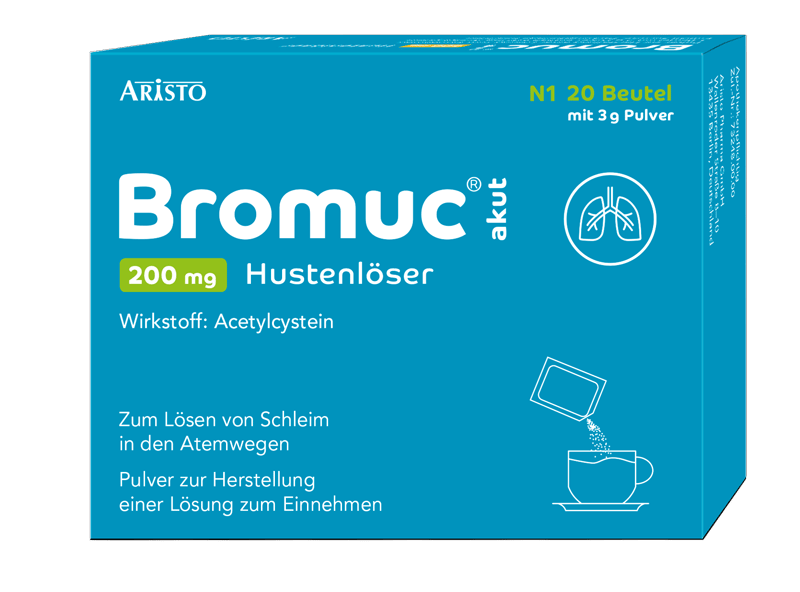 Bromuc akut 200mg Hustenlöser 20 St Pulver zur Herstellung einer Lösung zum Einnehmen