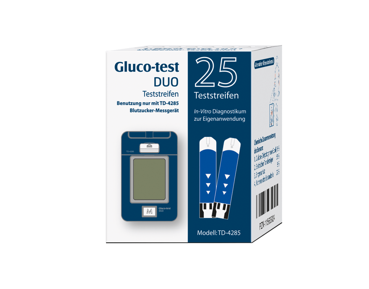 GLUCO TEST DUO Teststreifen 25 St Teststreifen