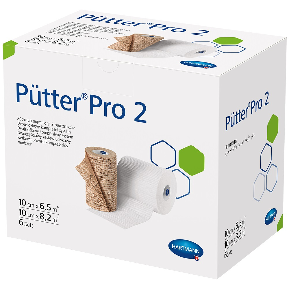PÜTTERPRO 2 2-Komponenten-Kompressionssystem 10 cm 6X2 St Binden 6X2 St