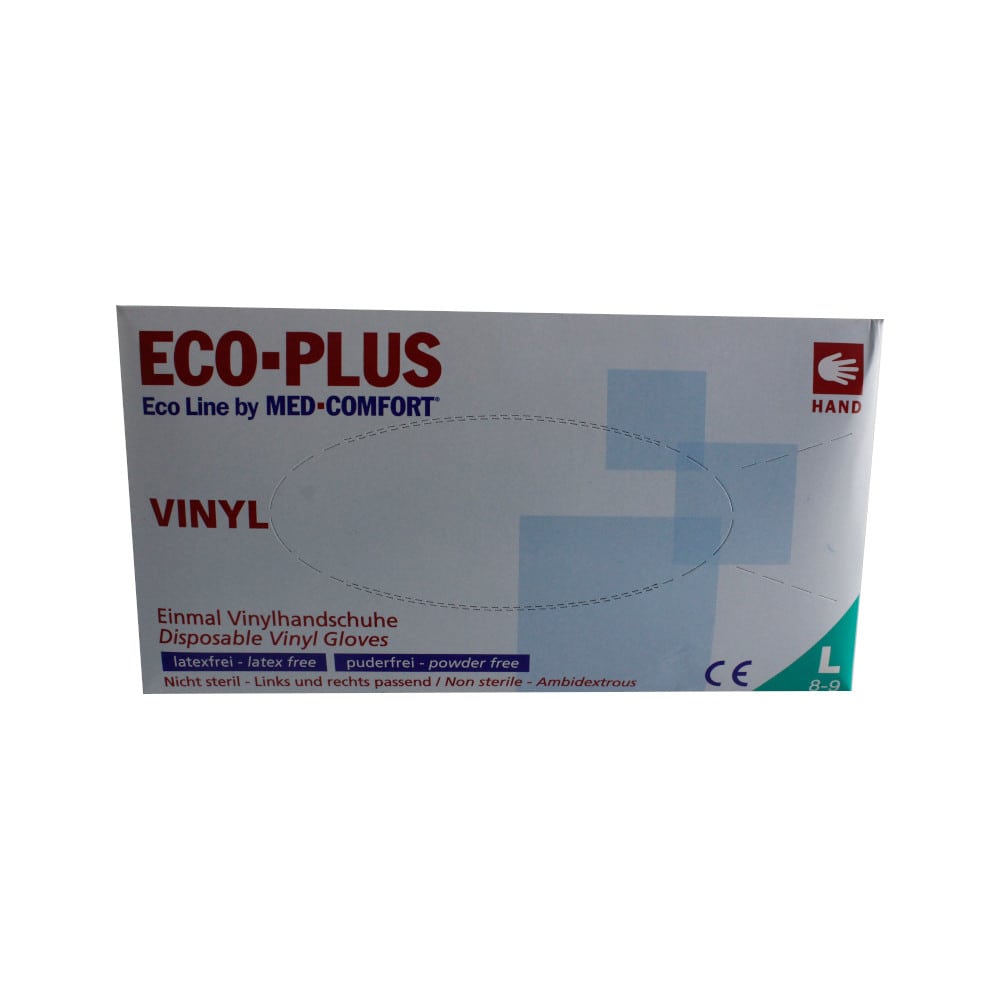 ECO-PLUS VINYL Gr. L Einmal Vinylhandschuhe 100 St Handschuhe