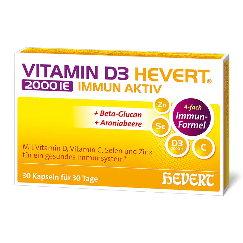 VITAMIN D3 HEVERT 2000IE IMMUN AKTIV 30 St Kapseln