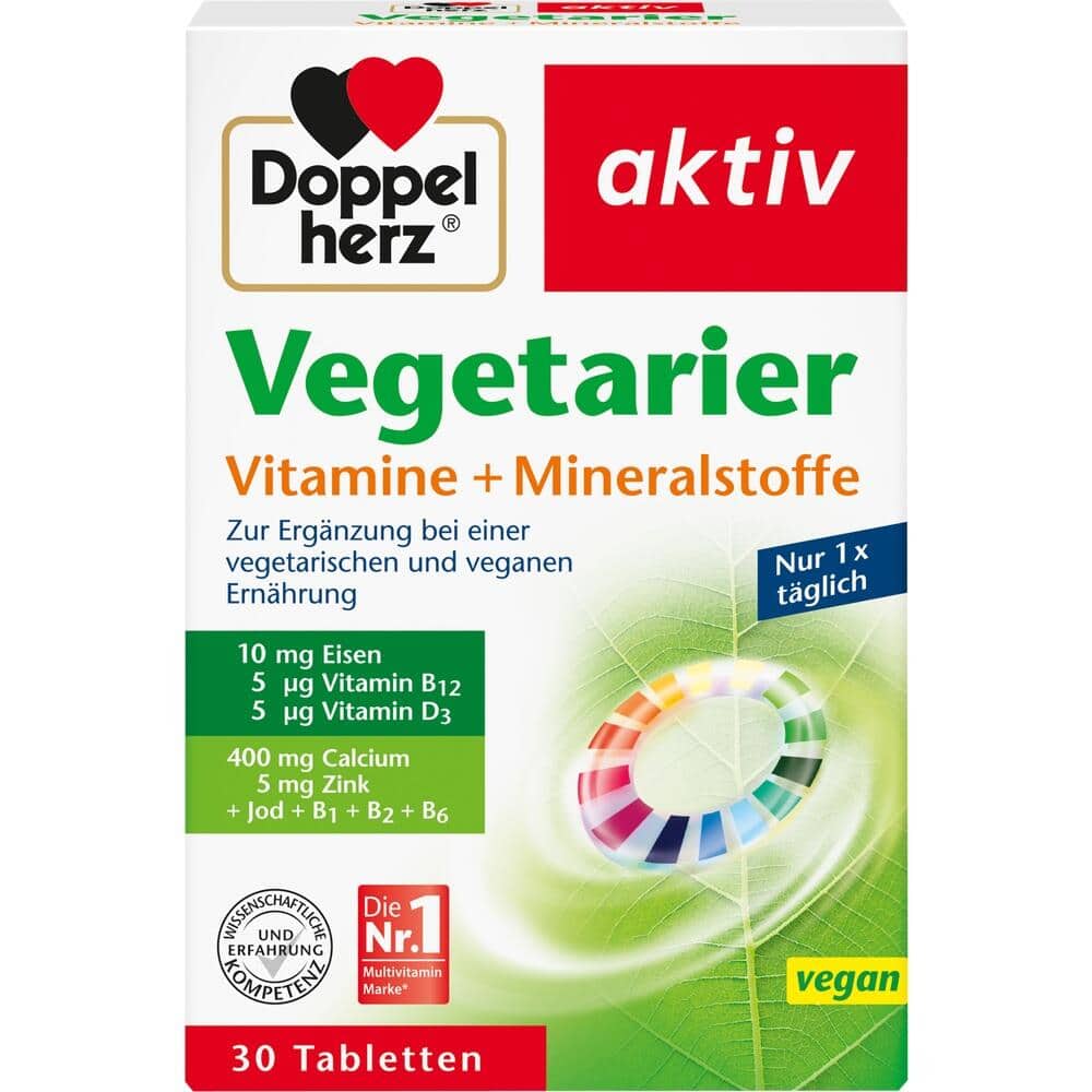 Doppelherz aktiv Vegetarier Vitamine + Mineralstoffe  30 St Tabletten