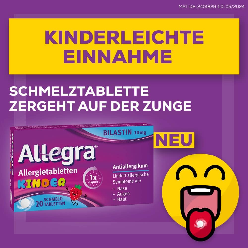 Allegra Allergietabletten KINDER 10 mg 20 St Schmelztabletten
