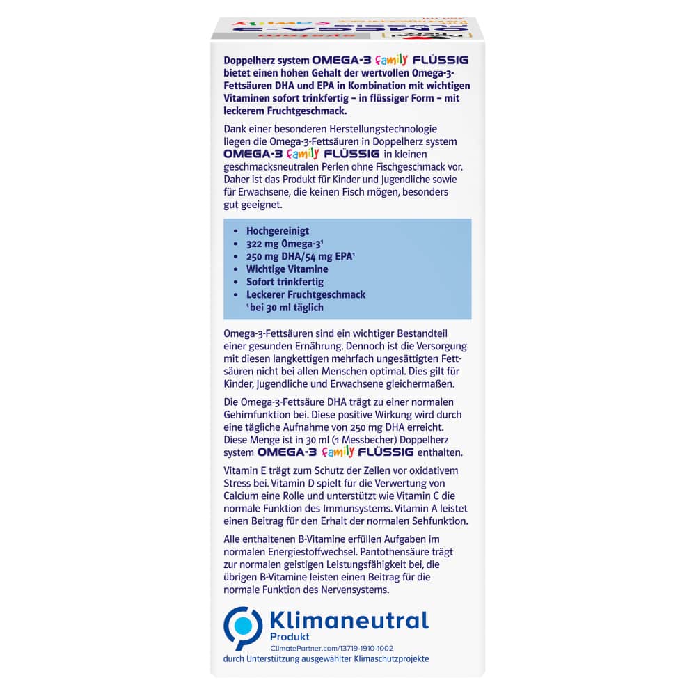 Doppelherz system OMEGA-3 FLÜSSIG family 250 ml Flüssigkeit zum Einnehmen