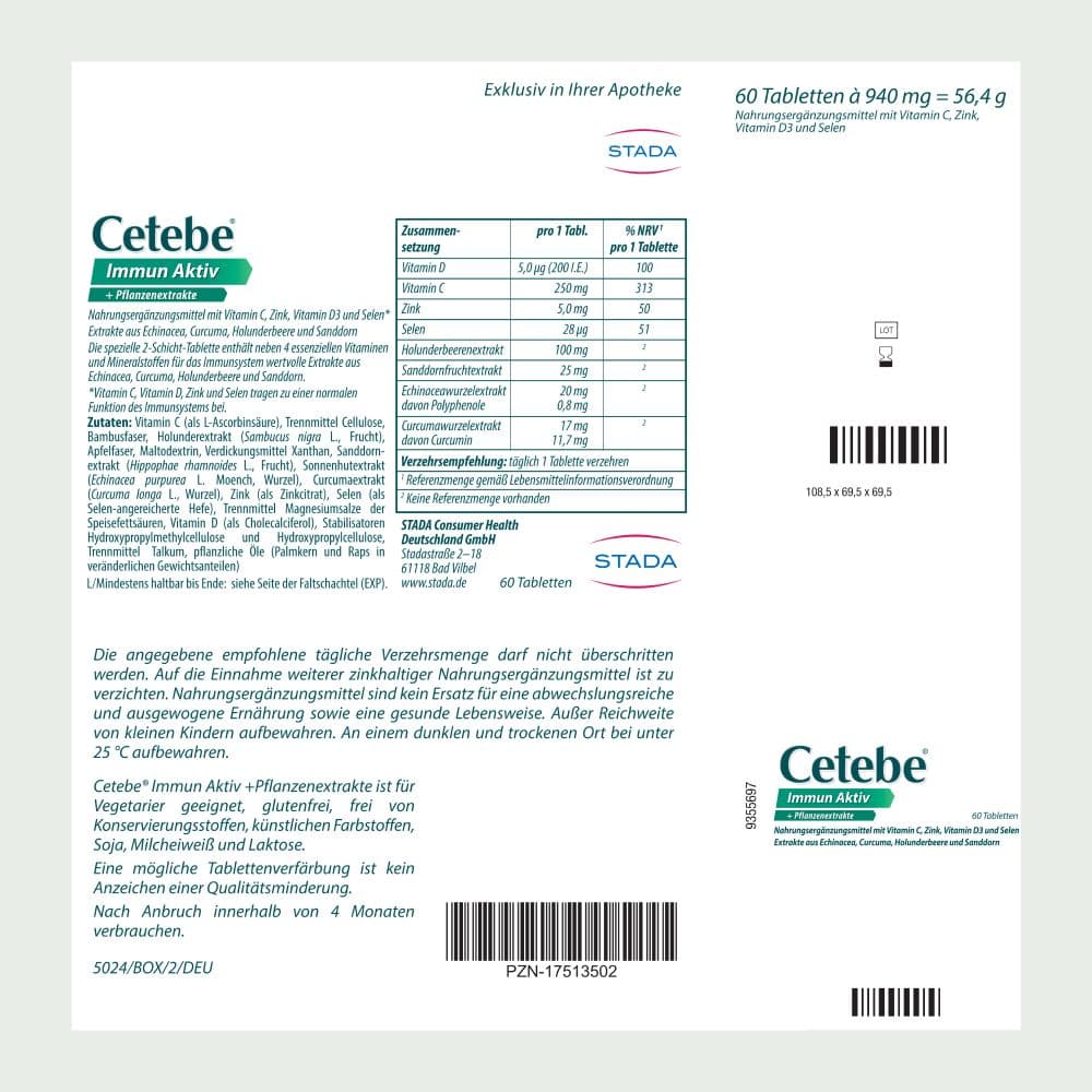 Cetebe Immun Aktiv 60 St Tabletten