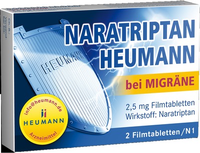 Naratriptan HEUMANN bei Migräne 2 St Filmtabletten