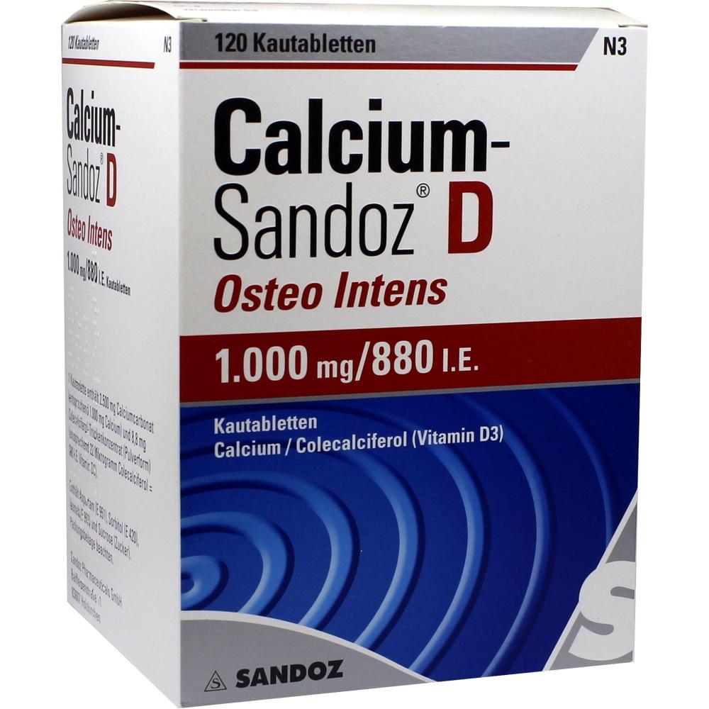 Calcium-Sandoz D Osteo intens 1000mg/880 I.E.  120 St Kautabletten