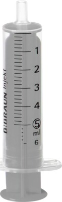 INJEKT Solo Spritze 5 ml Luer exzentrisch PVC-frei 100X5 ml Spritzen