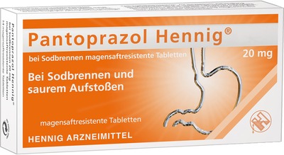 Pantoprazol Hennig bei Sodbrennen 20mg 7 St Tabletten magensaftresistent