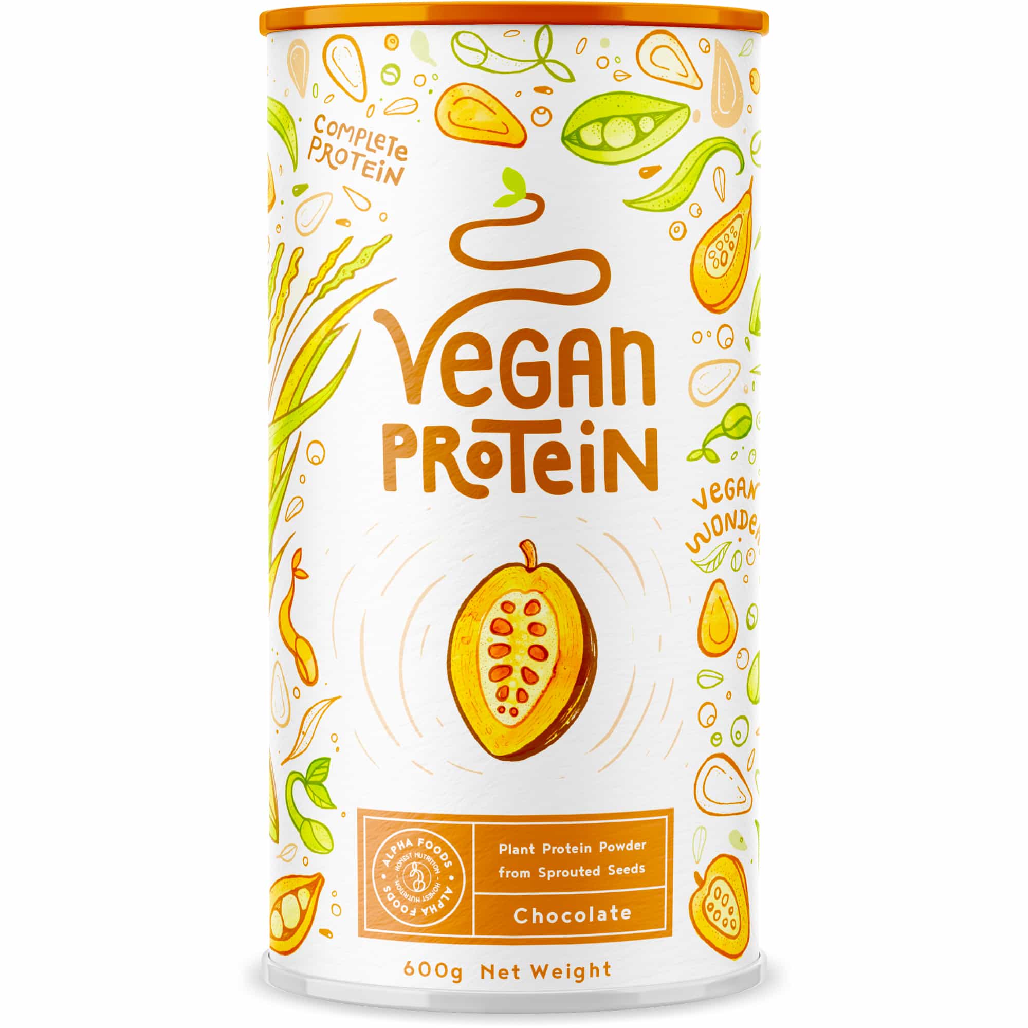 VeGAn PRoTeiN Schokolade Eiweißpulver 600 g Pulver