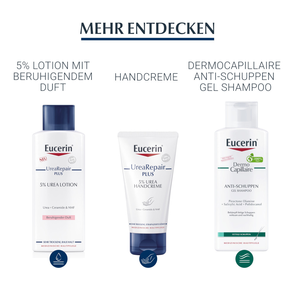 Eucerin DermoCapillaire Anti-Schuppen Shampoo und Eucerin UreaReapair PLUS Duschschaum Pflege Set 1 Sparset