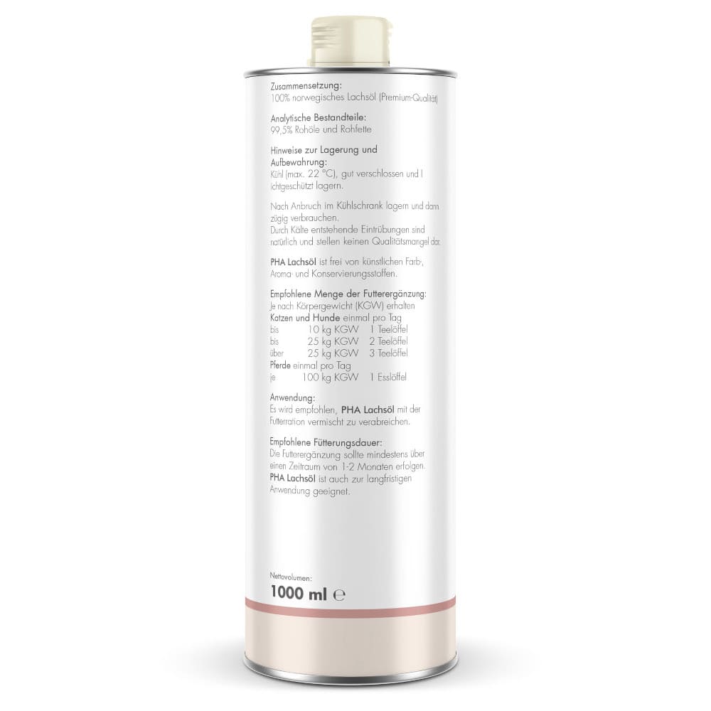 PHA Lachsöl für Hunde & Katzen 1000 ml Öl