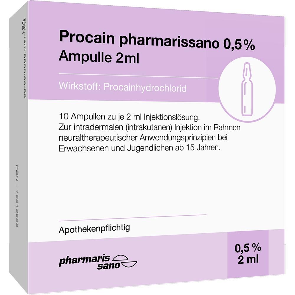 Procain 0,5% Ampulle 2ml 10X2 ml Injektionslösung