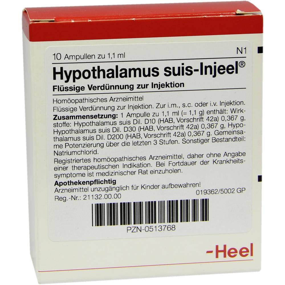 HYPOTHALAMUS suis Injeel Ampullen 10 St Ampullen