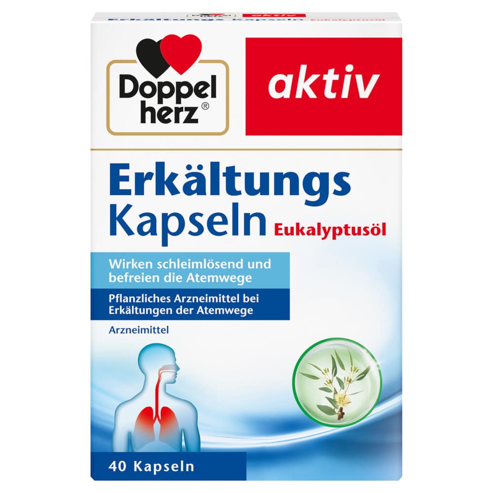 Doppelherz aktiv Erkältungskapseln Eukalyptusöl 40 St Weichkapseln