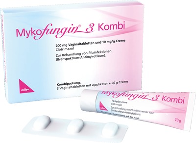 Mykofungin 3 Kombi 200mg Vaginaltabletten+ 10mg/g Creme 1 Packung Kombipackung