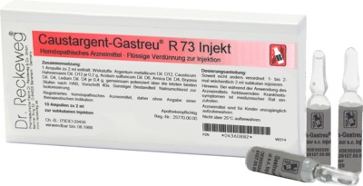 CAUSTARGENT Gastreu R 73 Injekt Ampullen 10X2 ml Ampullen