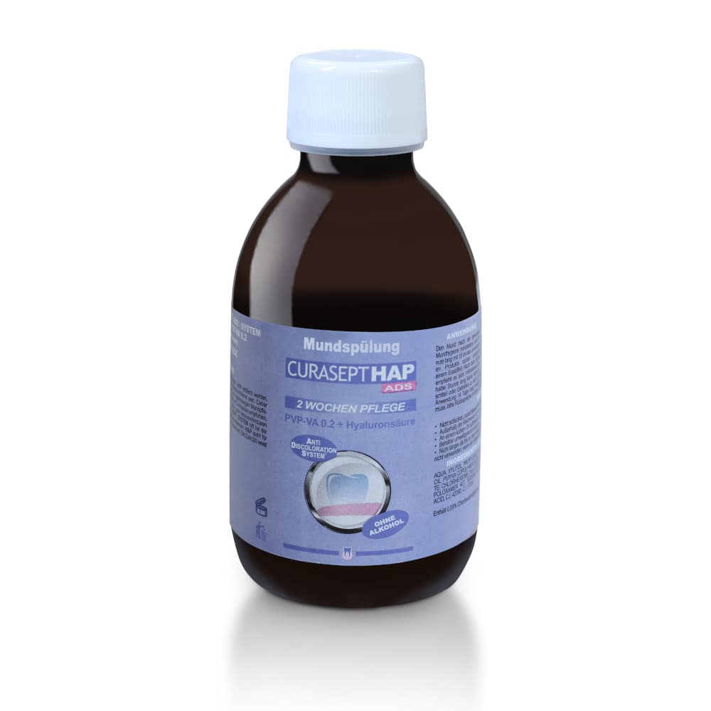 CURASEPT HAP ADS Mundspülung PVP-VA 0.0+Hyaluron 200 ml Flaschen