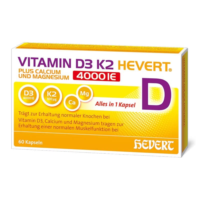 VITAMIN D3 K2 HEVERT 4000 I.E. 60 St Kapseln