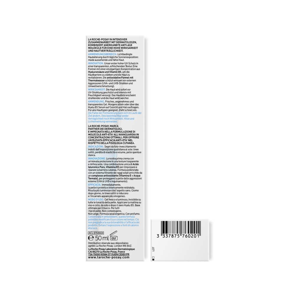 LA ROCHE-POSAY HYALU B5 AQUAGEL LSF 30 50 ml Gel