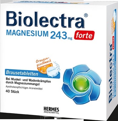 Biolectra MAGNESIUM 243mg FORTE Orange 40 St Brausetabletten