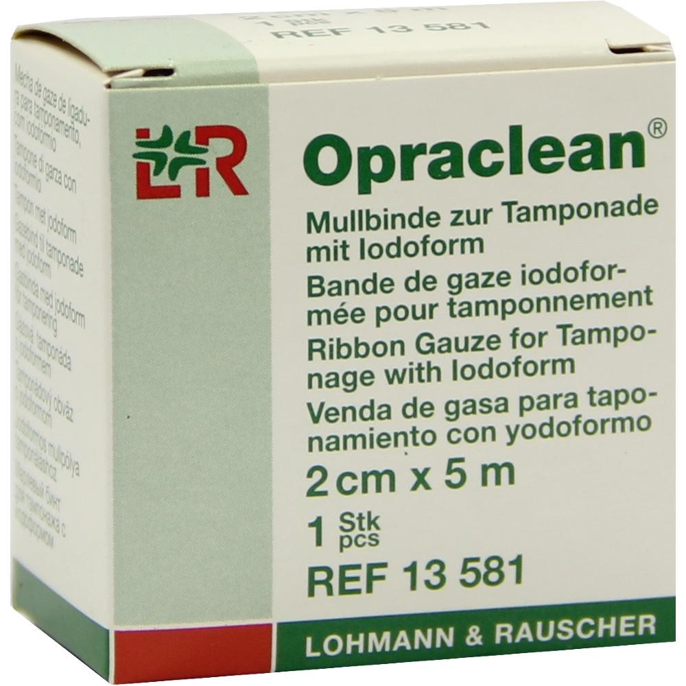 OPRACLEAN Mullbinde z.Tampon.m.Jodoform 2 cmx5 m 1 St Tamponaden