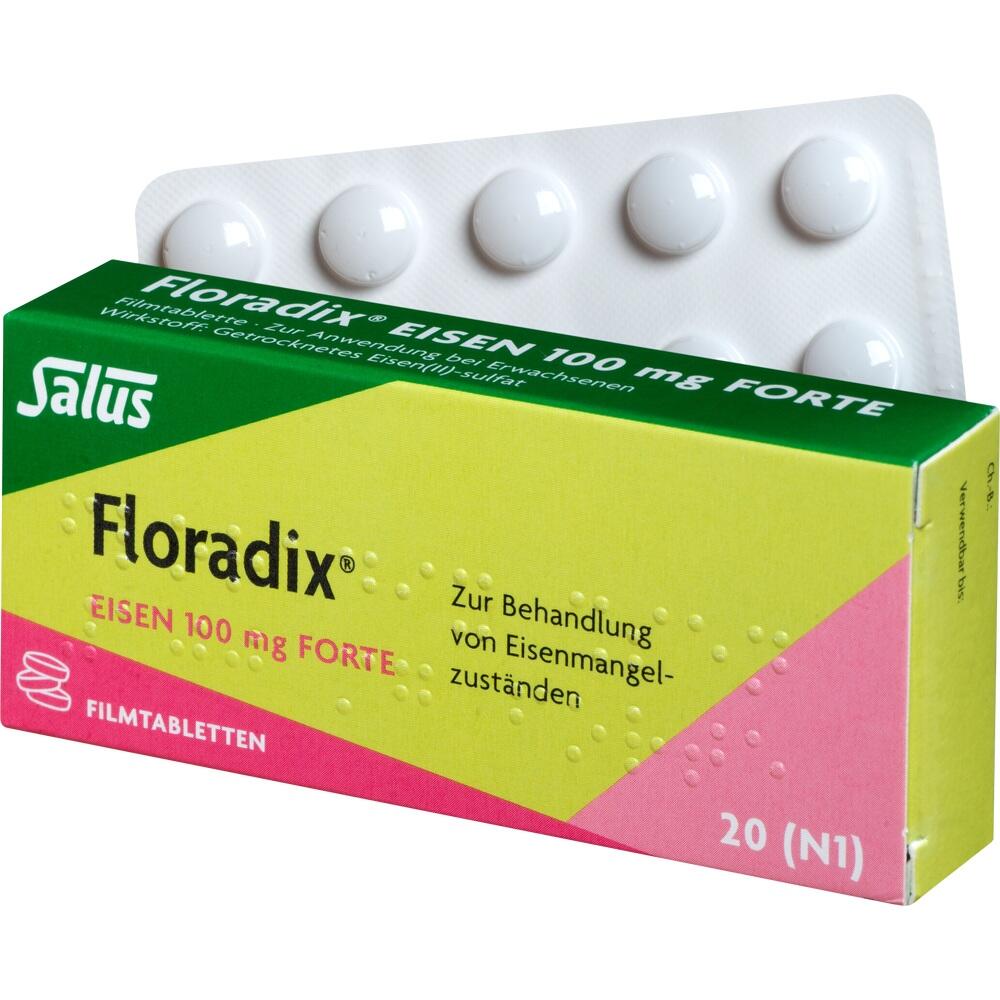 Floradix Eisen 100mg forte 20 St Filmtabletten