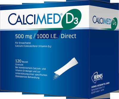 Calcimed D3 500mg/1000 I.E. Direct 120 St Granulat