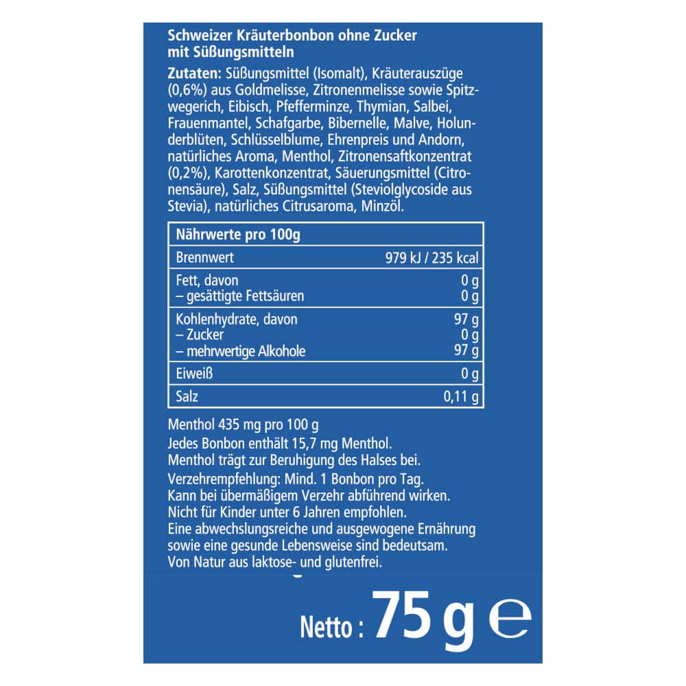 Ricola MIT SCHWEIZER ALPENKRÄUTERN 75 g Bonbons