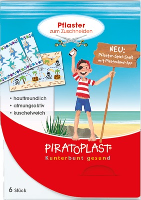 PIRATOPLAST Jungen Pflasterzuschnitt 6x10 cm 6 St Pflaster