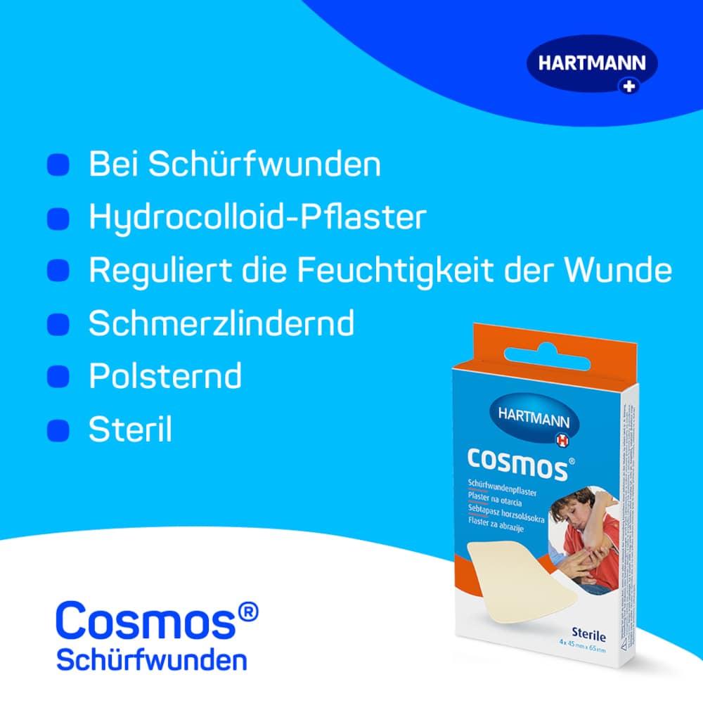 HARTMANN cosmos Schürfwundenpflaster 4 St Pflaster
