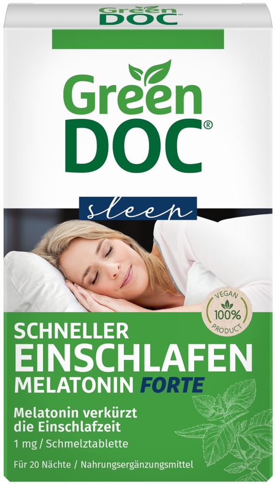 Green DOC SCHNELLER EINSCHLAFEN MELATONIN 20 St Schmelztabletten