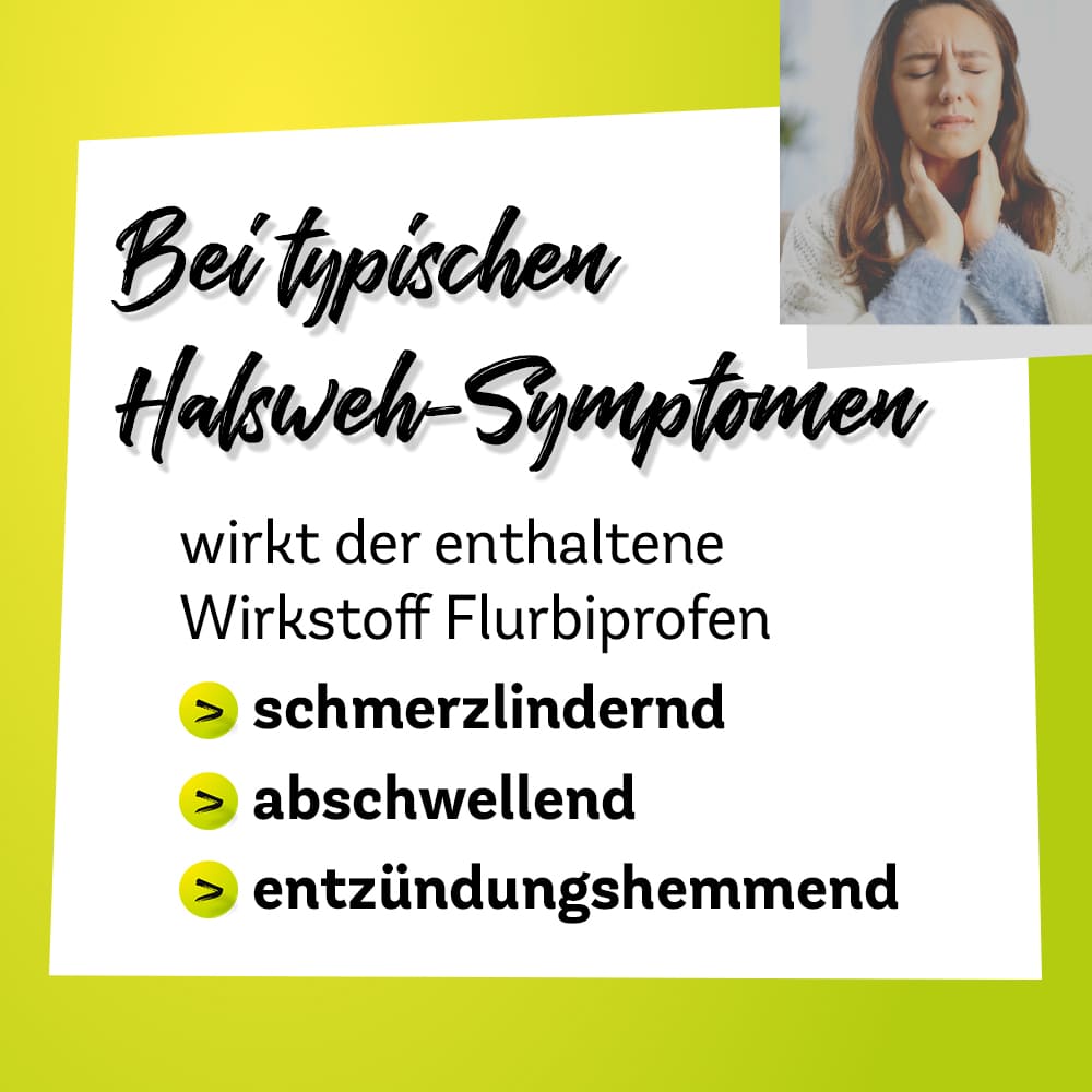 Flurbiprofen Dexcel gegen Halsschmerzen 24 St Lutschtabletten